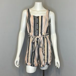 American Eagle Striped Sleeveless Romper
